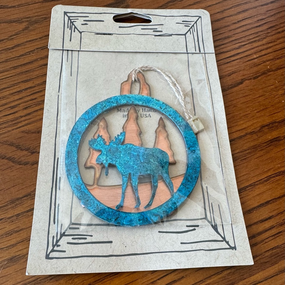 NWT DIMENSIONAL MOOSE WOODS COOPER ORNAMENT WALL ART HANDMADE COLORADO RUSTIC